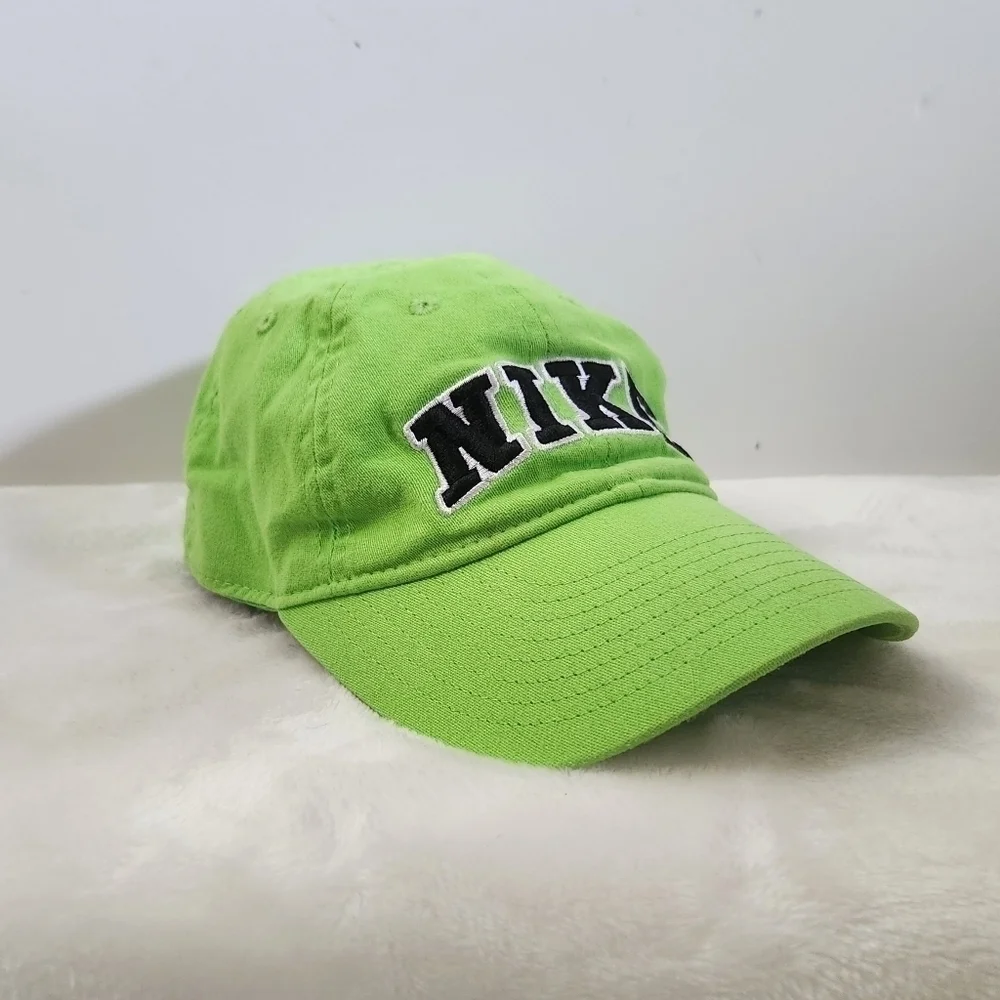 Nike Lime Green Black White Swoosh Just Do It Baseball Hat Cap Unisex Size 4-7